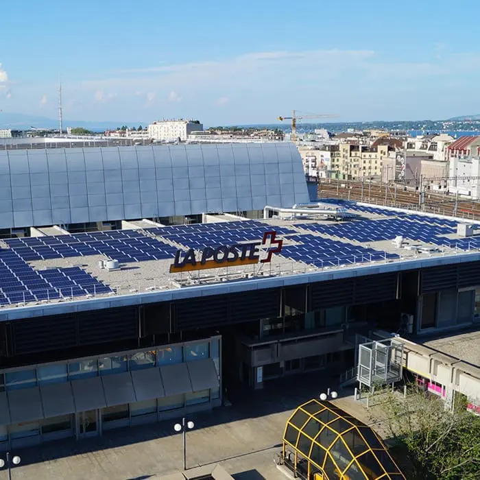 Centrale photovoltaïque en Autoconsommation La Poste Suisse - Générale du Solaire